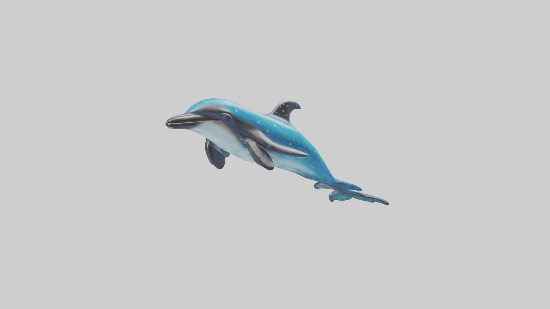 Spotted Dolphin statue model 3D model_1