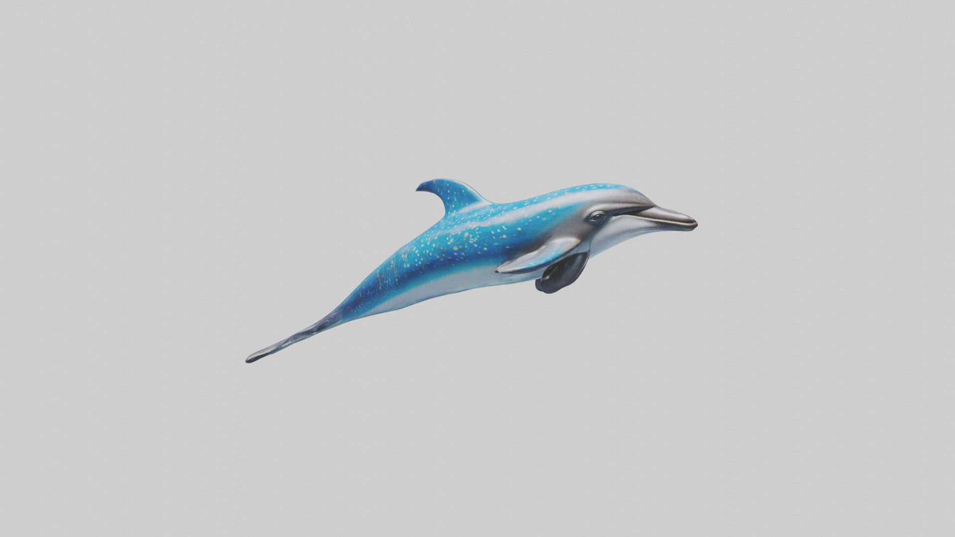 Spotted Dolphin statue model 3D model_9