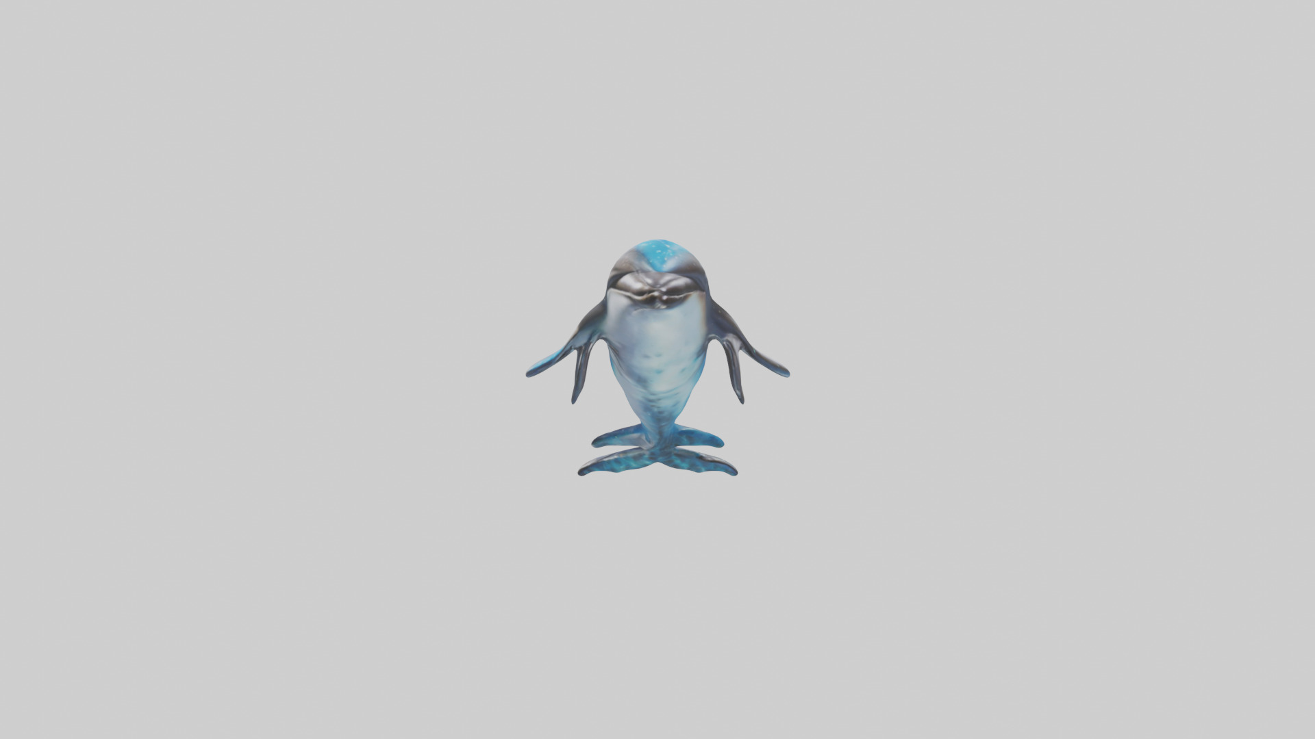 Spotted Dolphin statue model 3D model_12