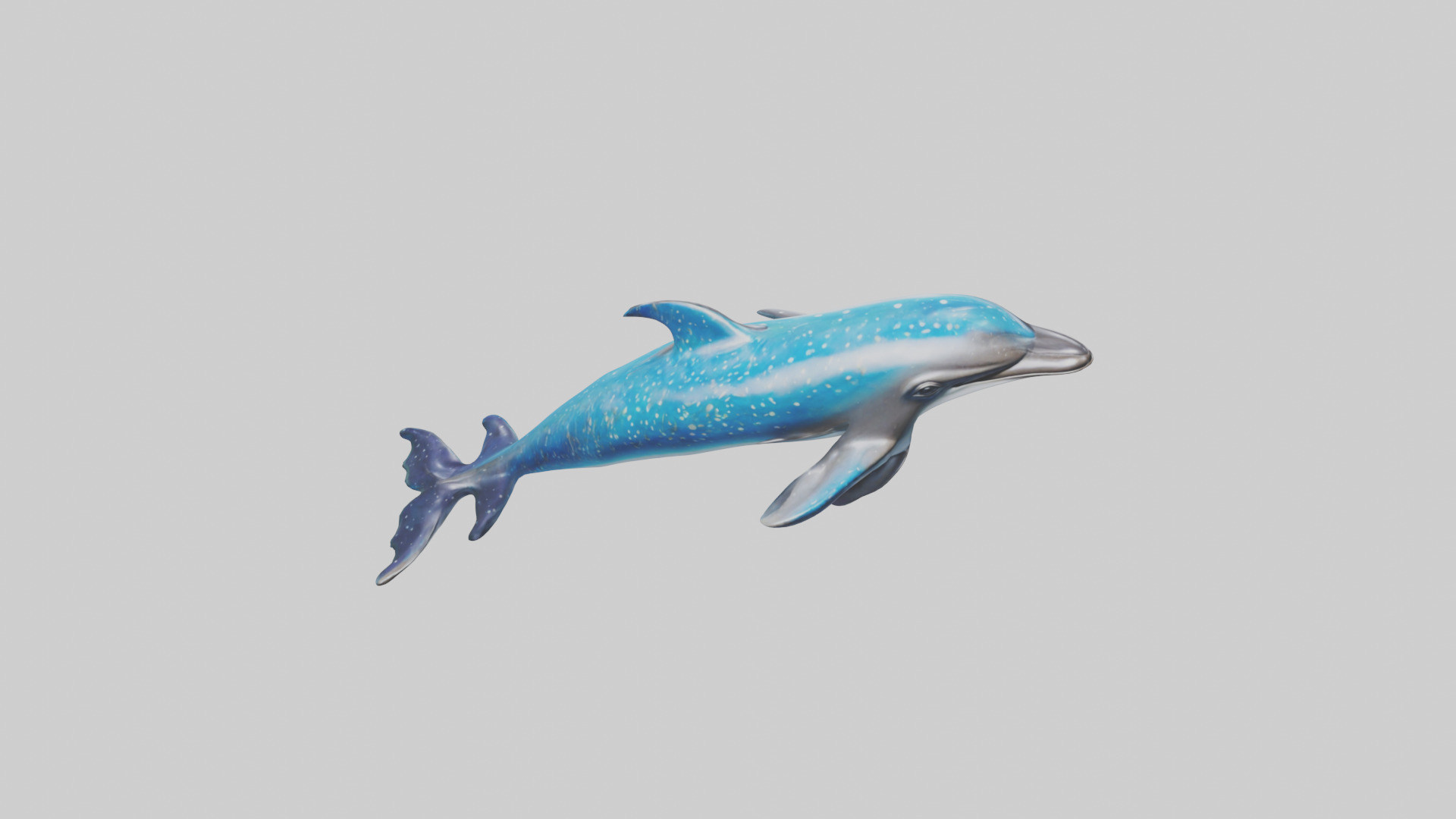 Spotted Dolphin statue model 3D model_16