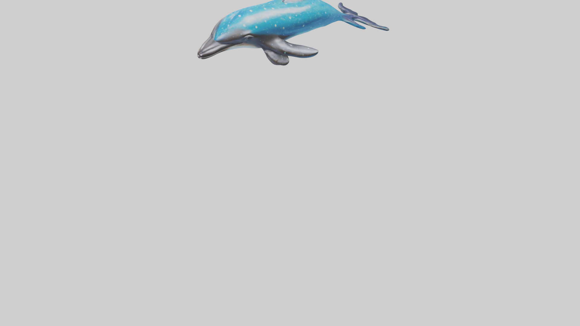Spotted Dolphin statue model 3D model_3