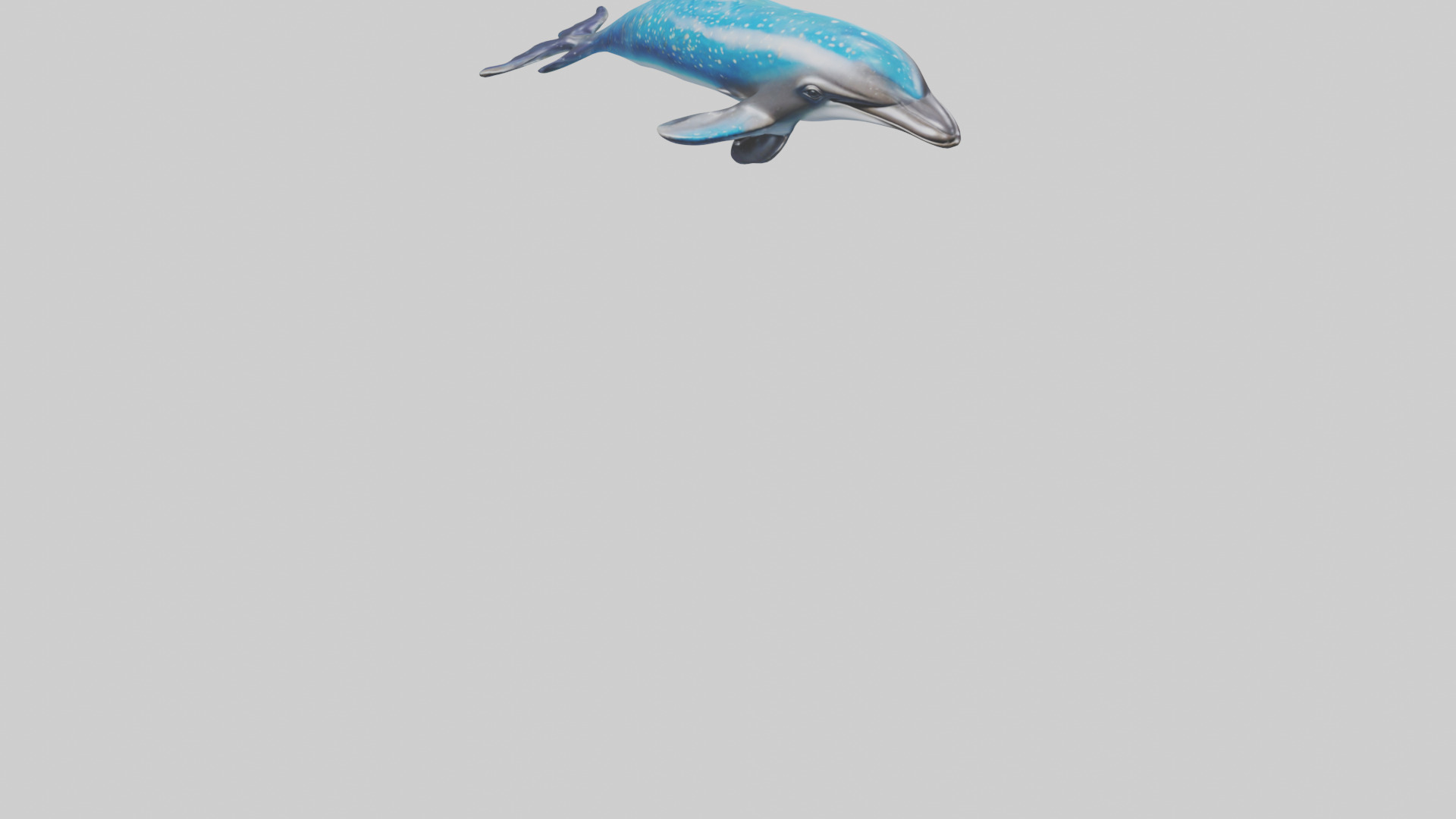 Spotted Dolphin statue model 3D model_5