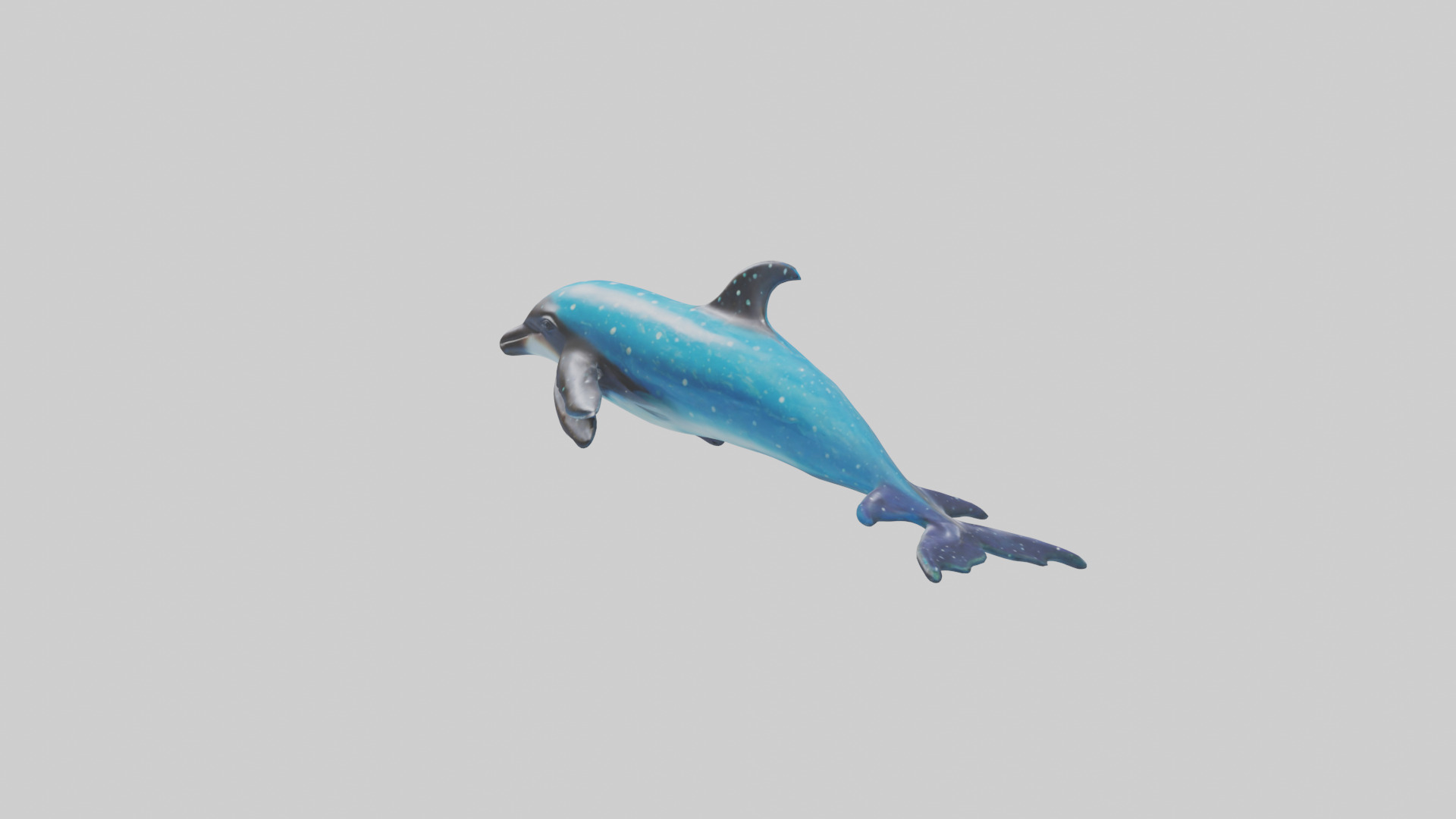 Spotted Dolphin statue model 3D model_2