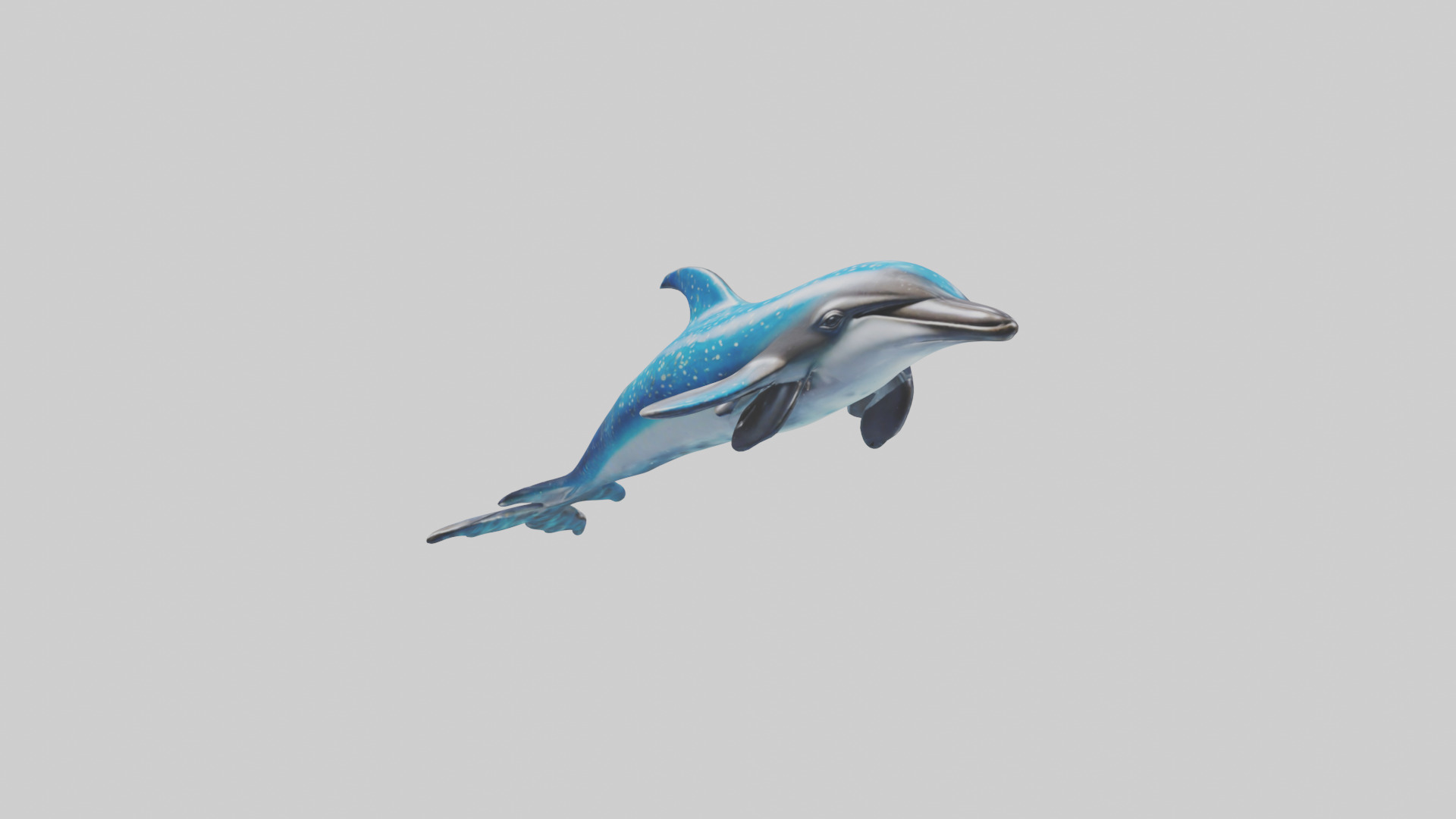 Spotted Dolphin statue model 3D model_10
