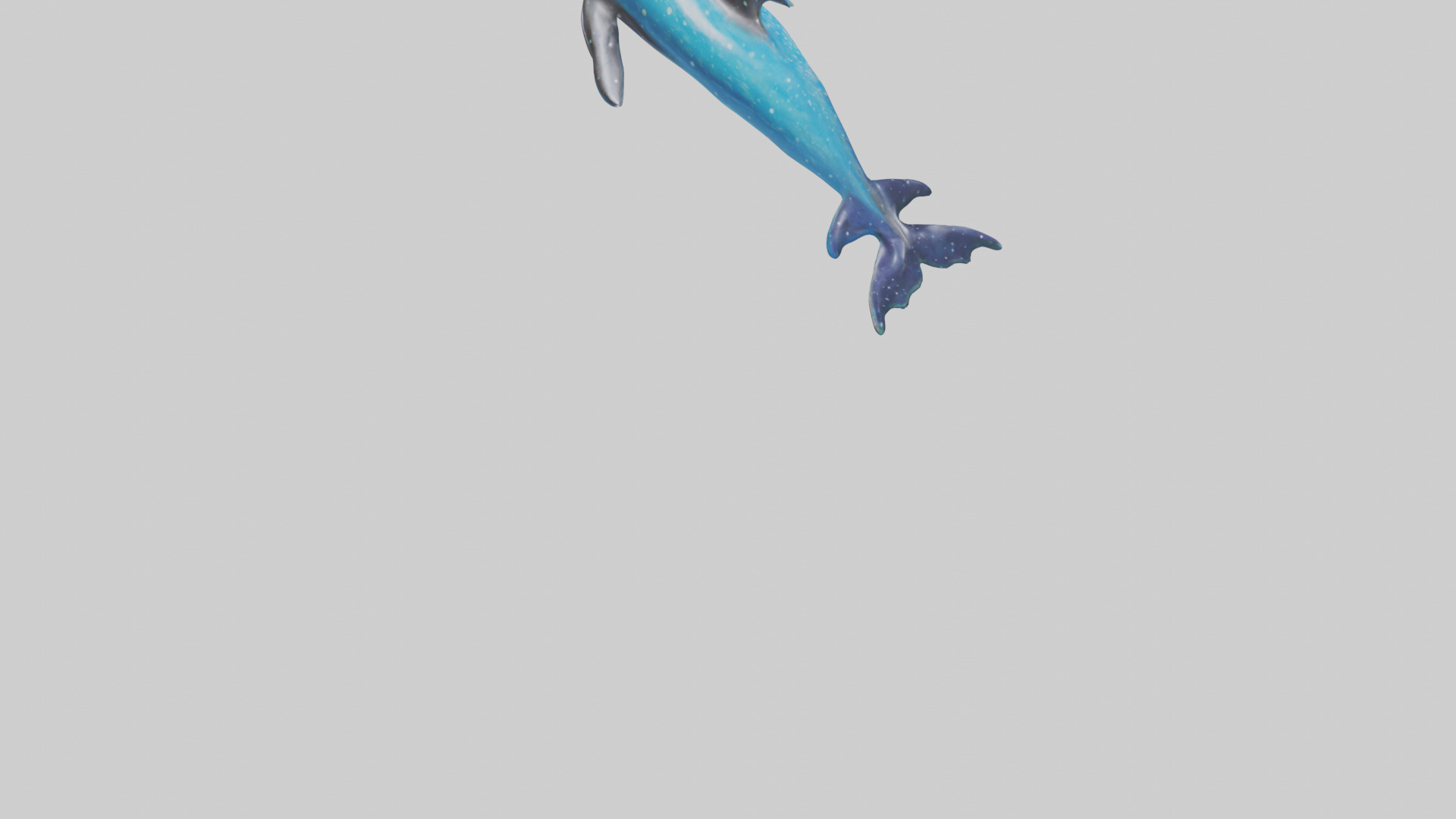 Spotted Dolphin statue model 3D model_4