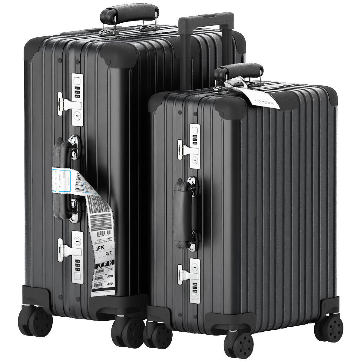 suitcase rimowa classic cabin in black 3D model_1
