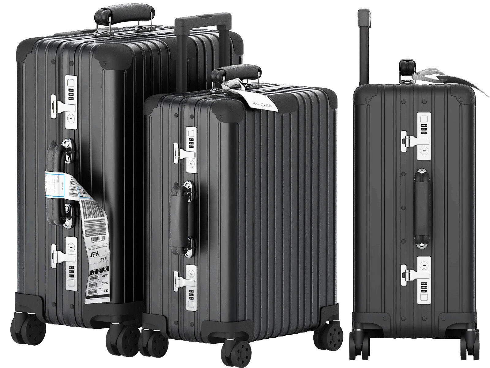 suitcase rimowa classic cabin in black 3D model_0