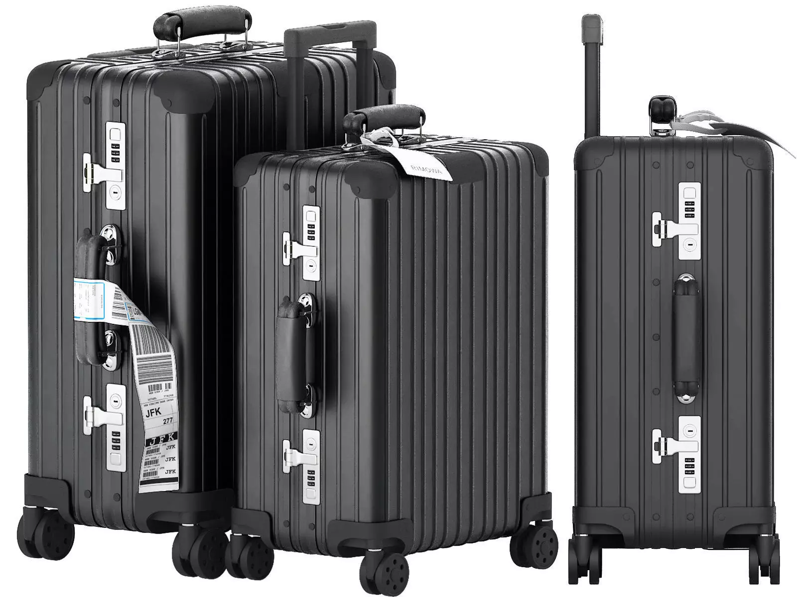 suitcase rimowa classic cabin in black 3D model_0