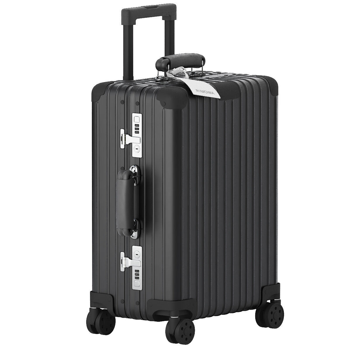 suitcase rimowa classic cabin in black 3D model_2