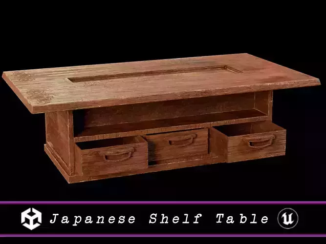 Japanese Shelf Table 