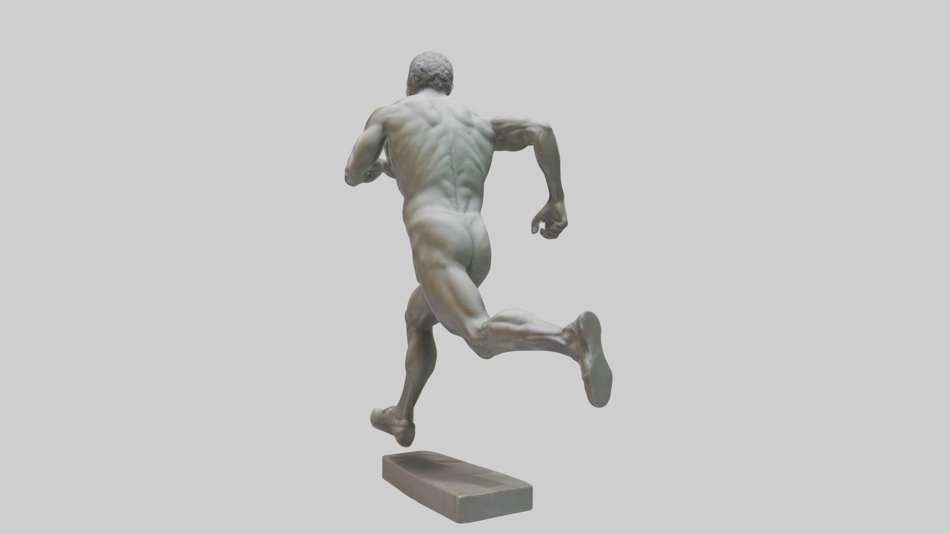 Sprinter in MidStep statue model 3D model_1