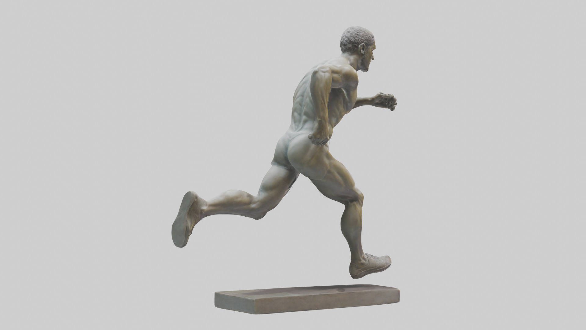 Sprinter in MidStep statue model 3D model_2