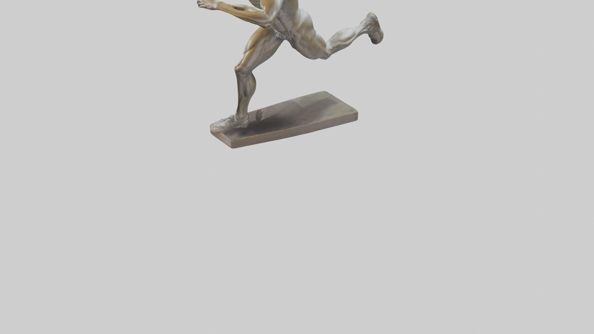 Sprinter in MidStep statue model 3D model_5