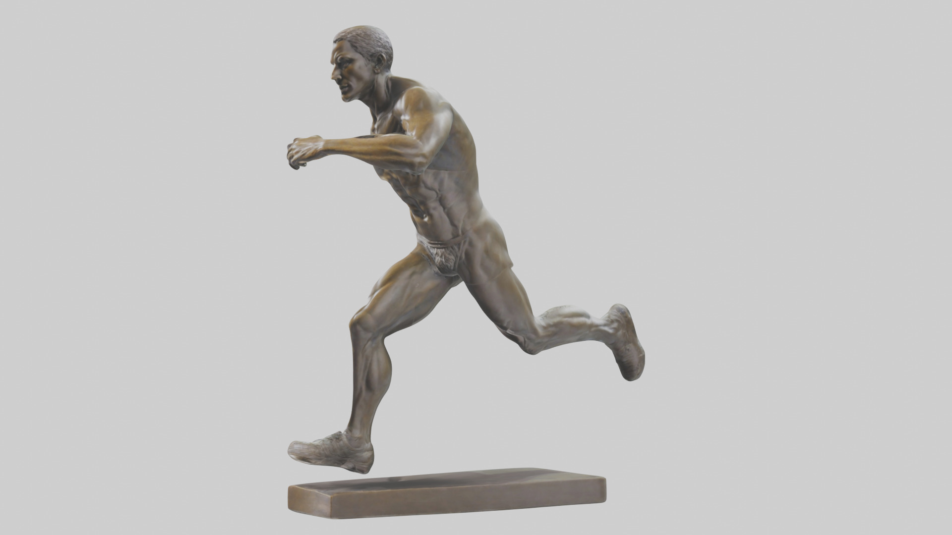 Sprinter in MidStep statue model 3D model_8