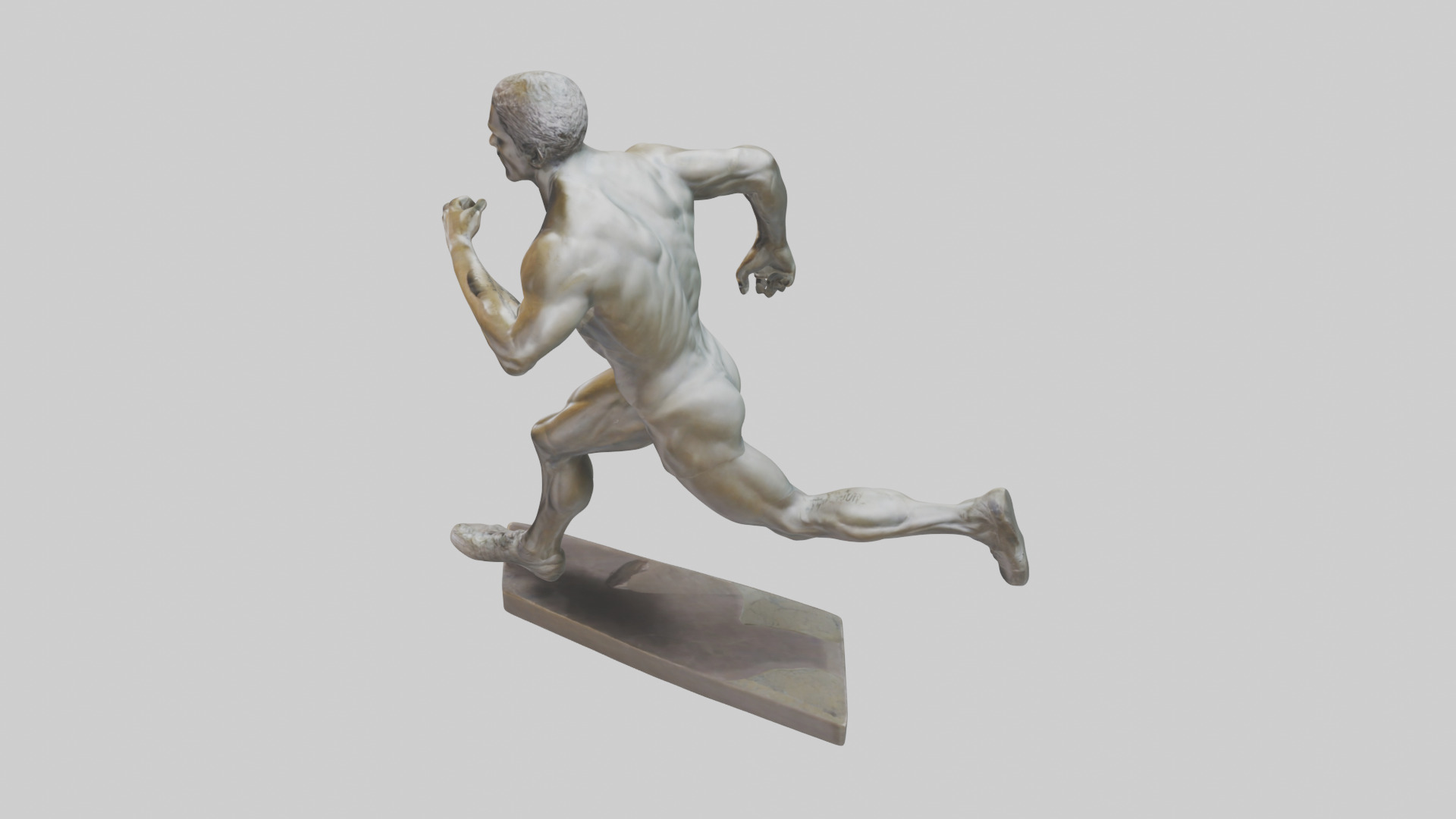 Sprinter in MidStep statue model 3D model_17