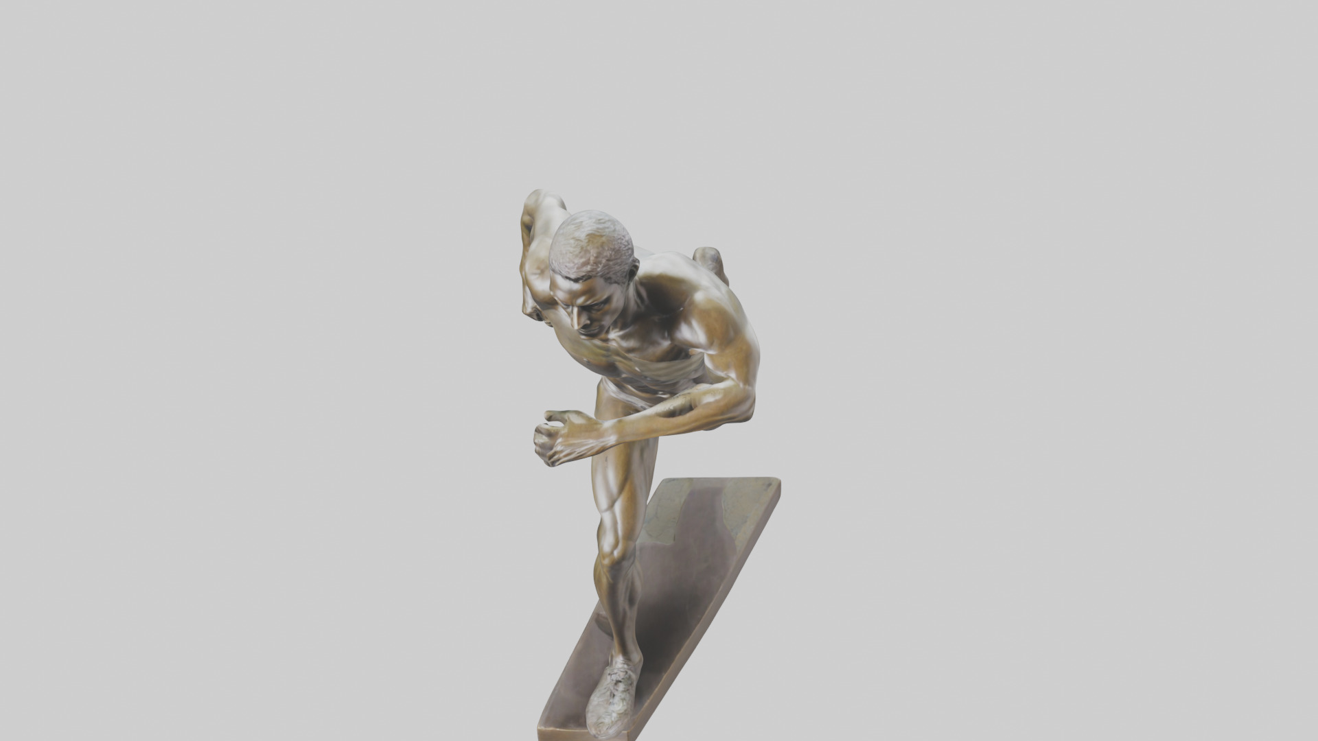 Sprinter in MidStep statue model 3D model_16