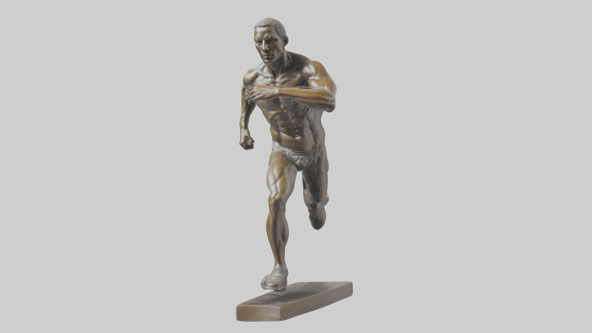 Sprinter in MidStep statue model 3D model_9