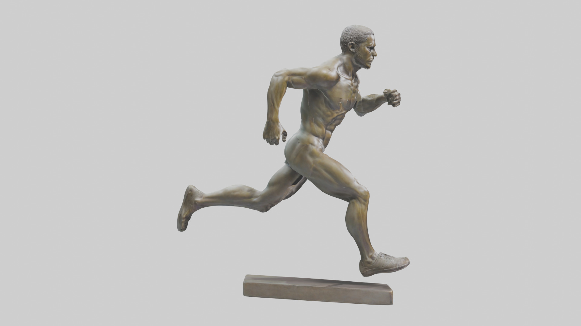Sprinter in MidStep statue model 3D model_13