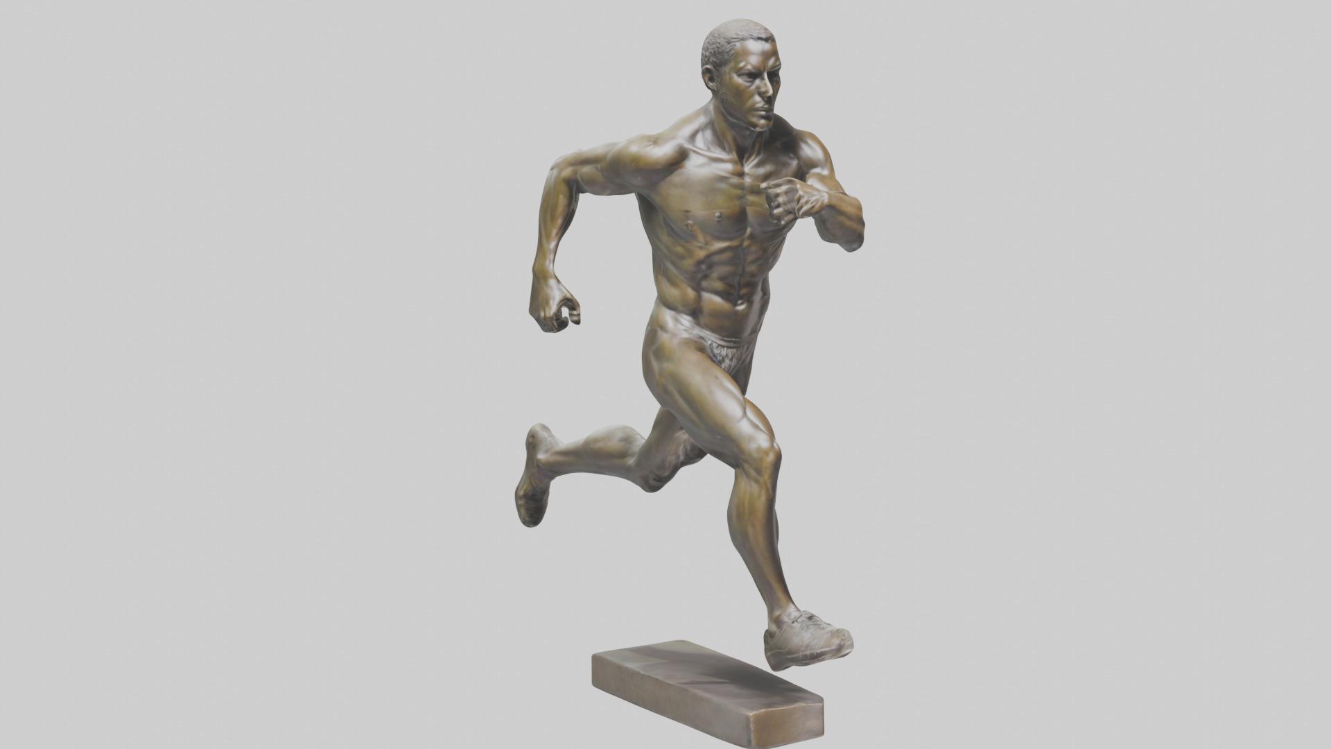 Sprinter in MidStep statue model 3D model_7