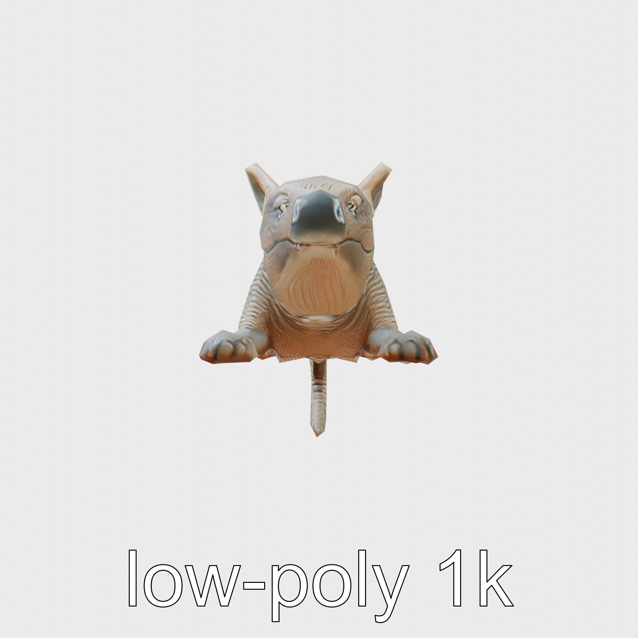 Aardvark Burrowed Rest Model Pack Low-poly 3D model_7