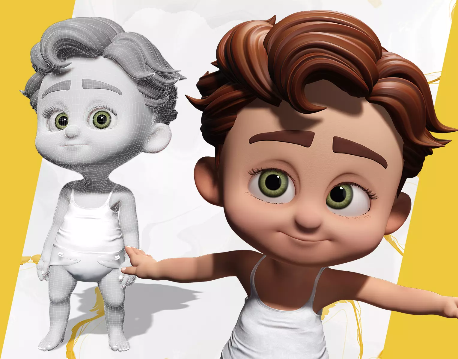 Cartoon Baby 3D Model Collection_0