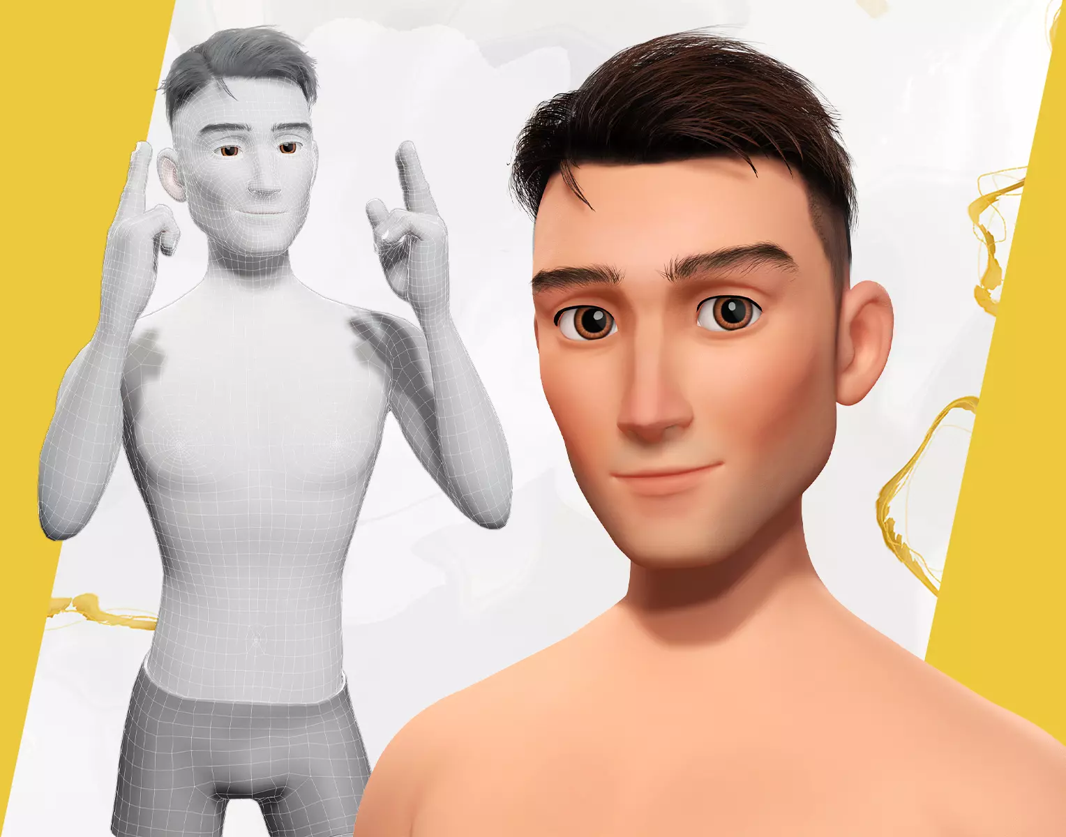 Cartoon Man 3D Model Collection_0