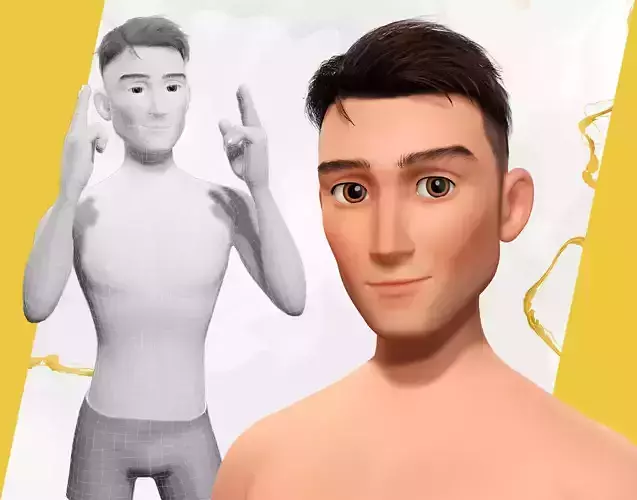 Cartoon Man 3D Model Collection