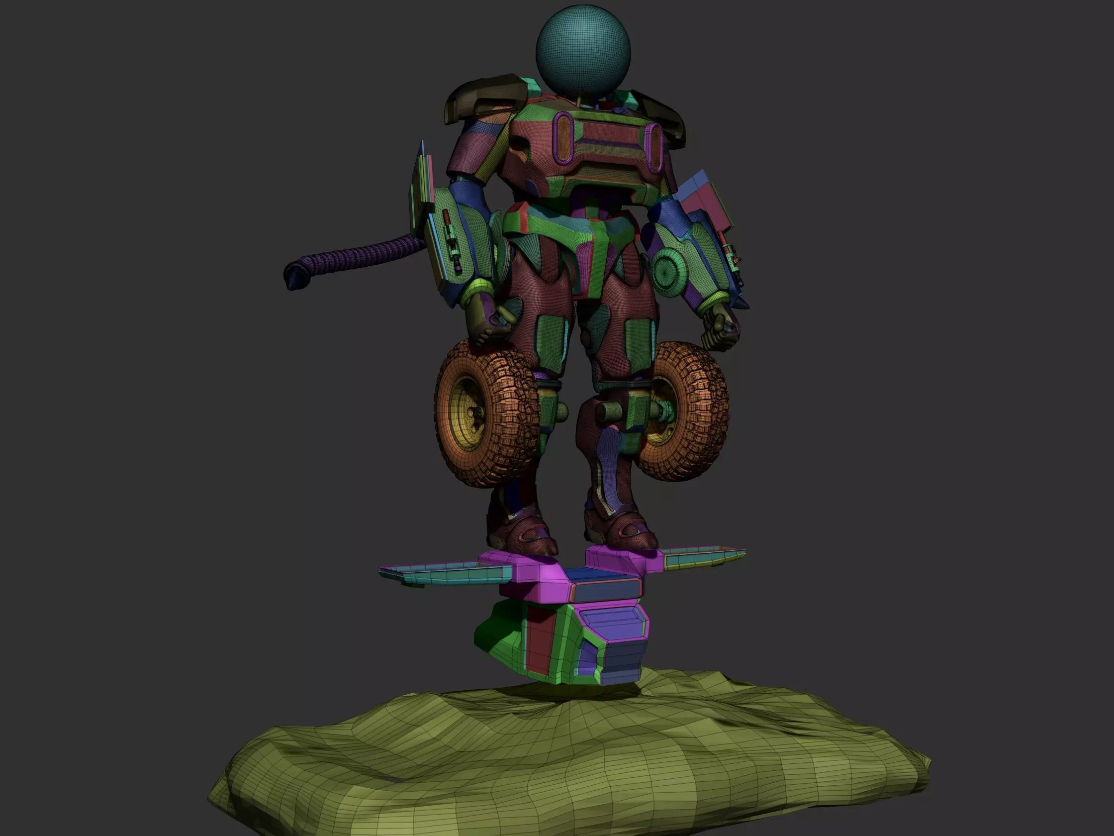 Splinter Robotics Low-poly 3D model_2