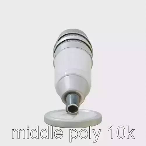 Minimalist Microphone Matte White Model Pack