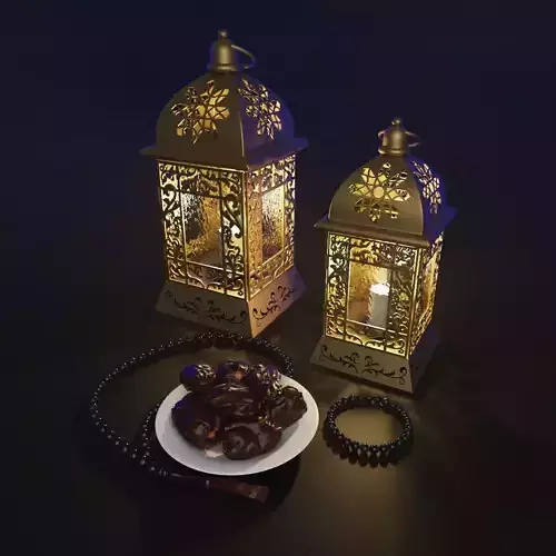 ramadan fanoos lantern islamic and dates