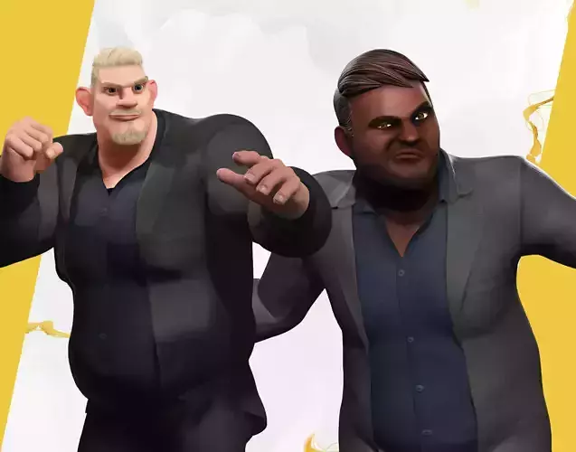 Bodyguard Security Guard Secret Agent 3D Model Collection