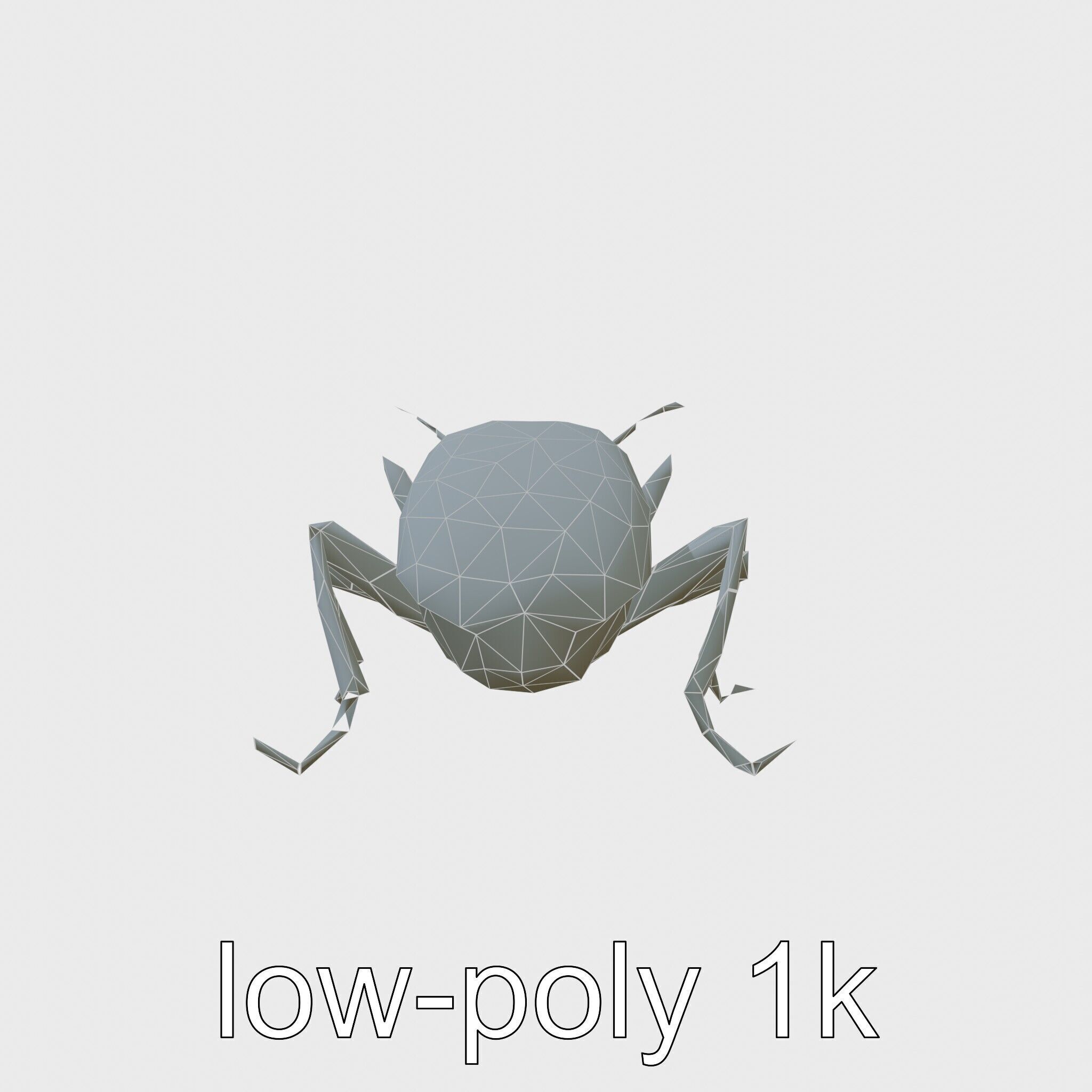 Cockroach Custodian 3D model pack with stylized legs Low-poly 3D model_10
