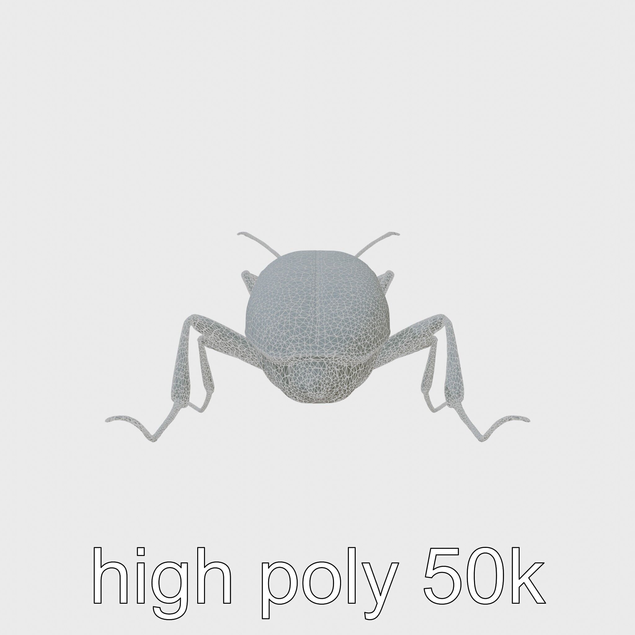 Cockroach Custodian 3D model pack with stylized legs Low-poly 3D model_8