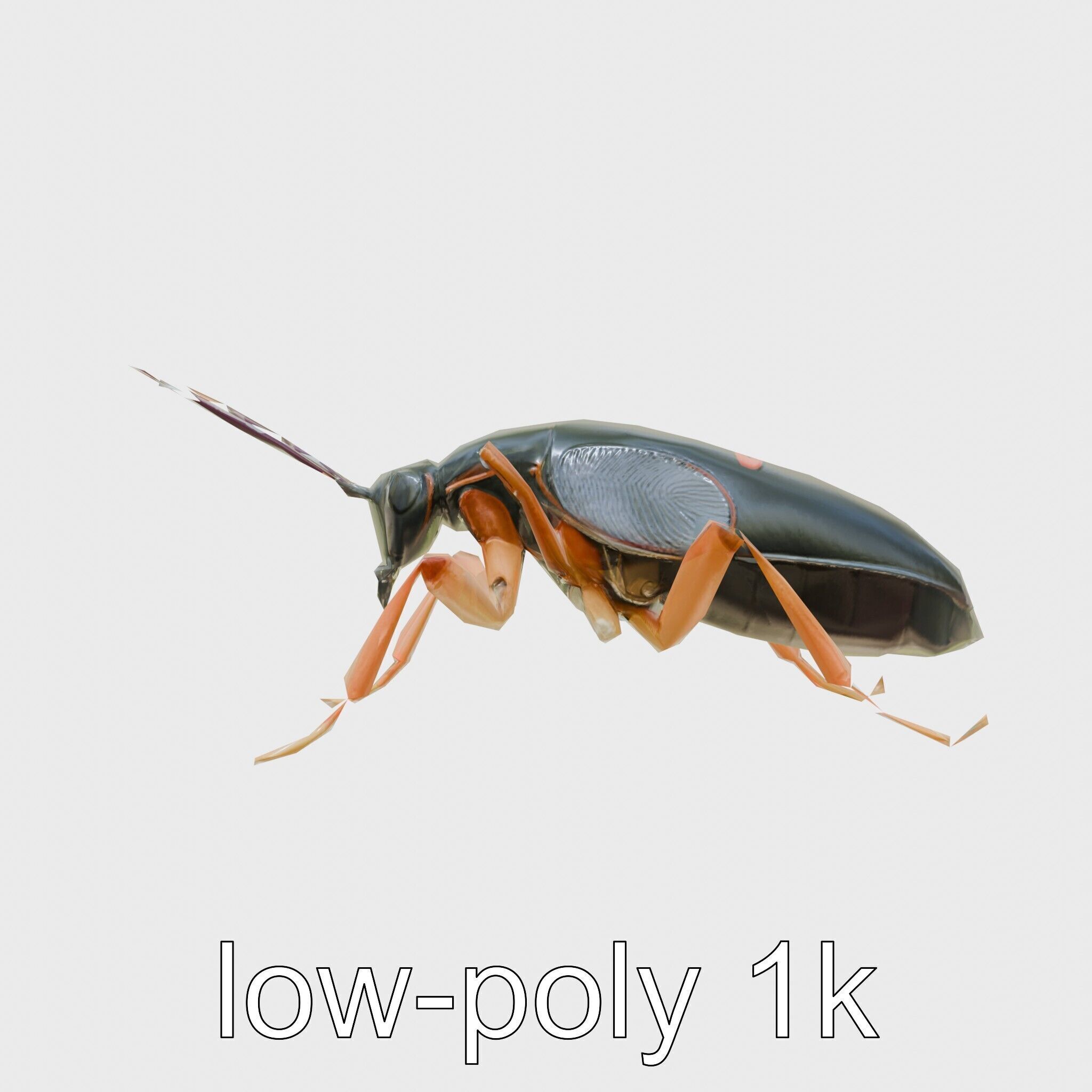 Cockroach Custodian 3D model pack with stylized legs Low-poly 3D model_16