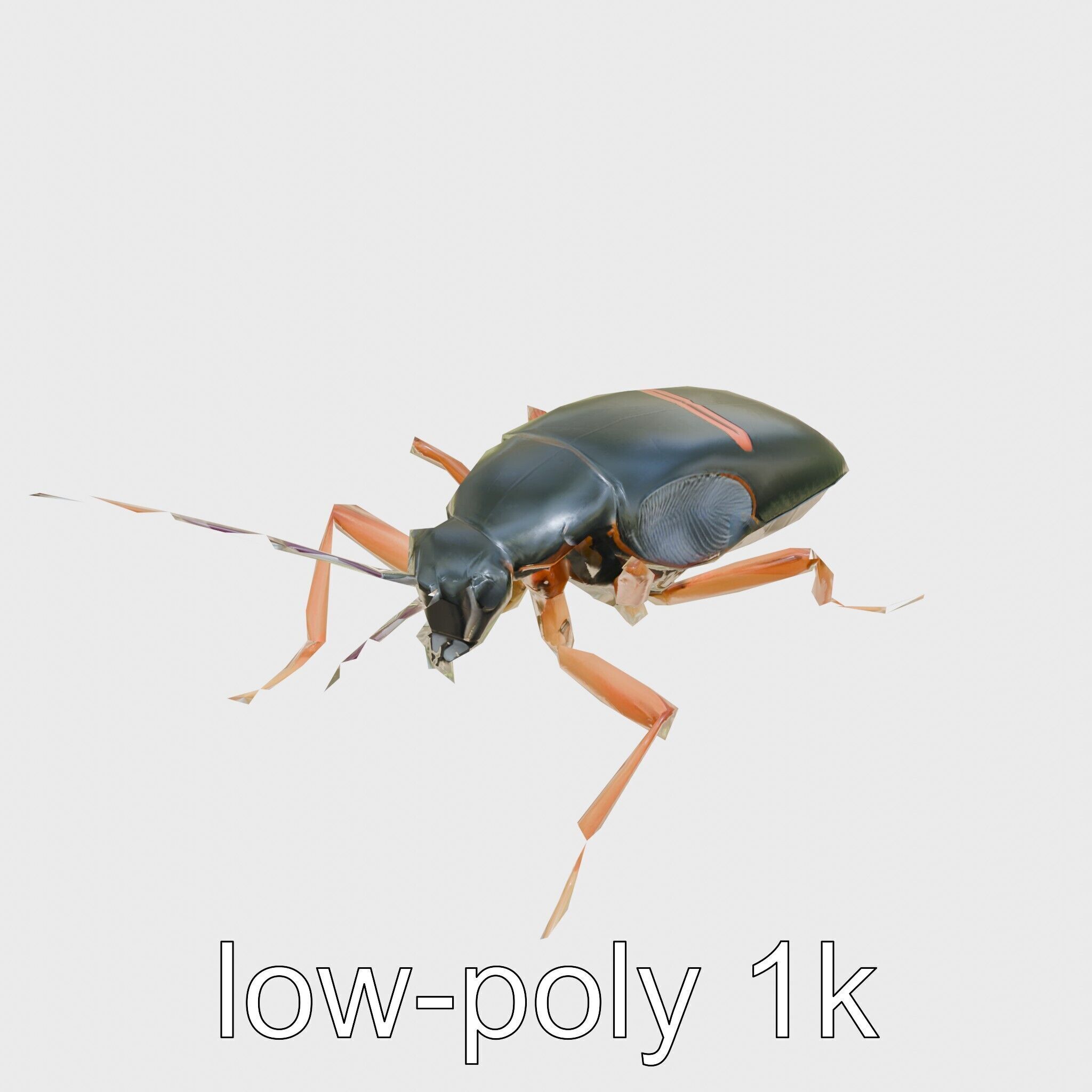 Cockroach Custodian 3D model pack with stylized legs Low-poly 3D model_13