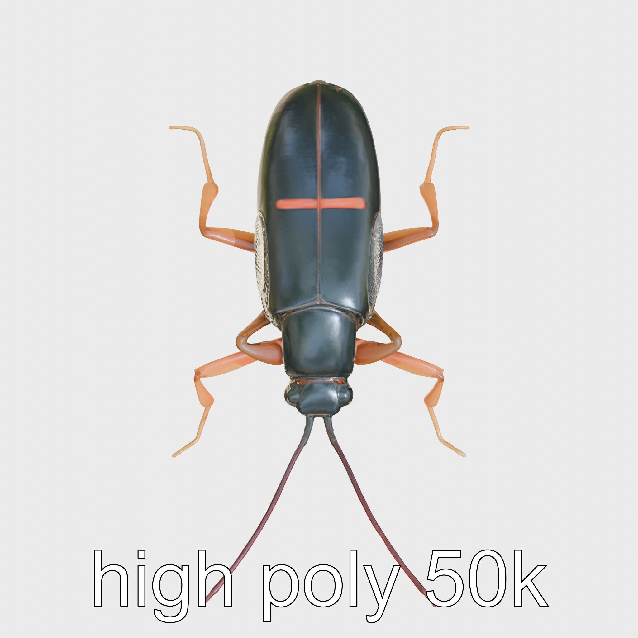 Cockroach Custodian 3D model pack with stylized legs Low-poly 3D model_26