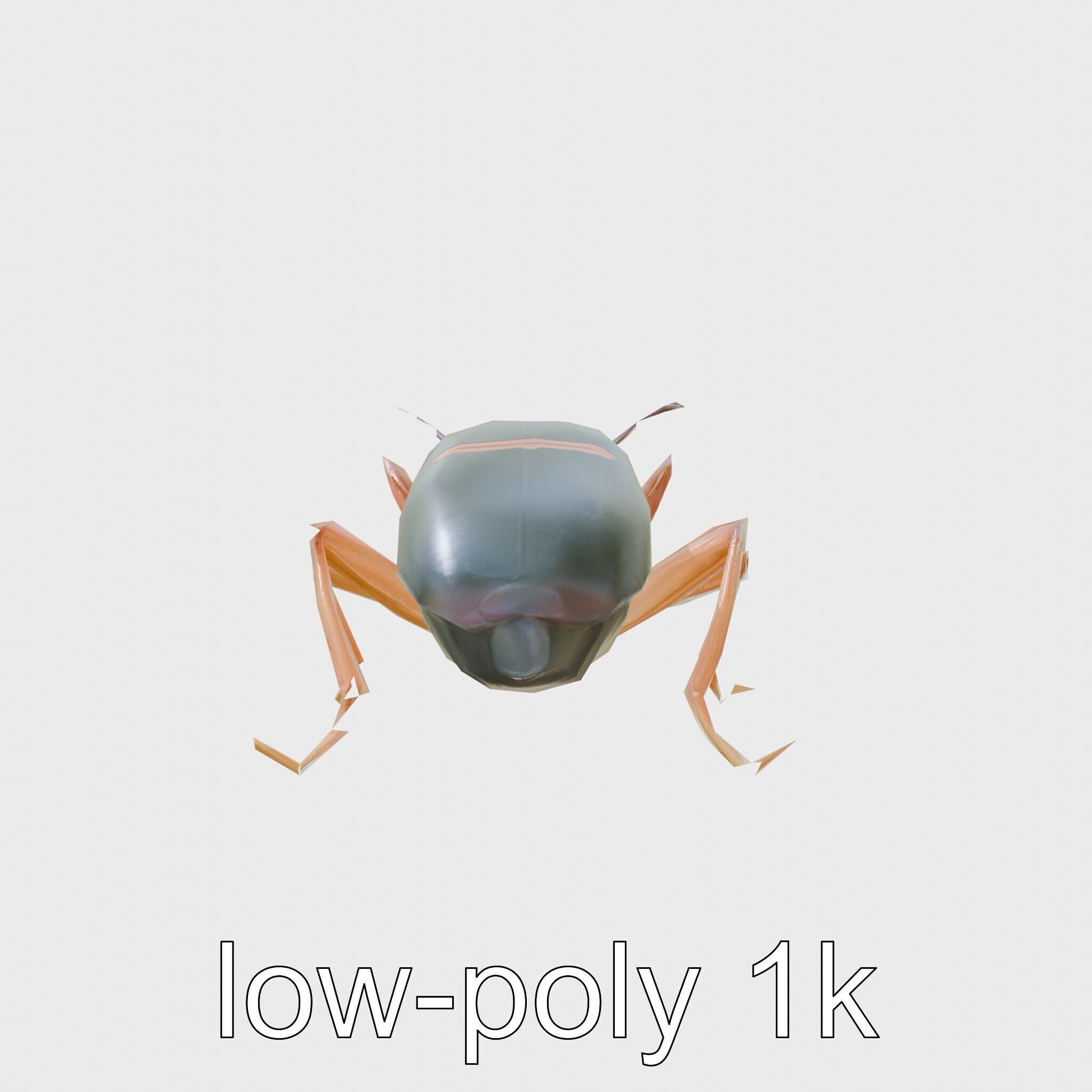 Cockroach Custodian 3D model pack with stylized legs Low-poly 3D model_7