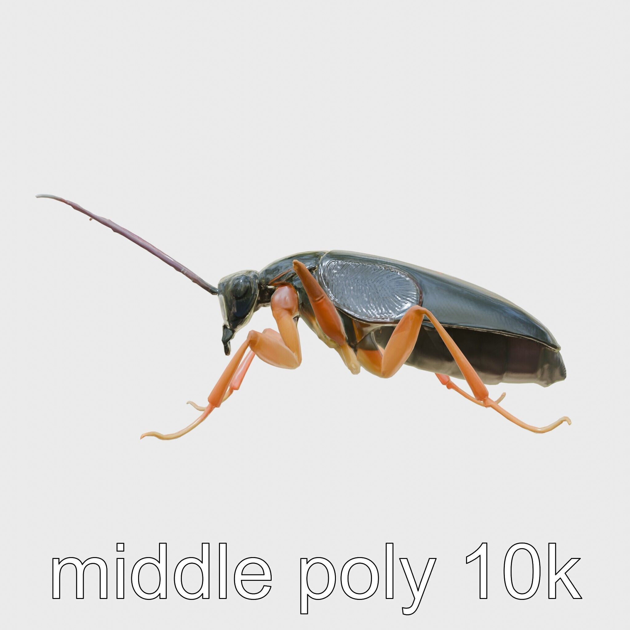 Cockroach Custodian 3D model pack with stylized legs Low-poly 3D model_24