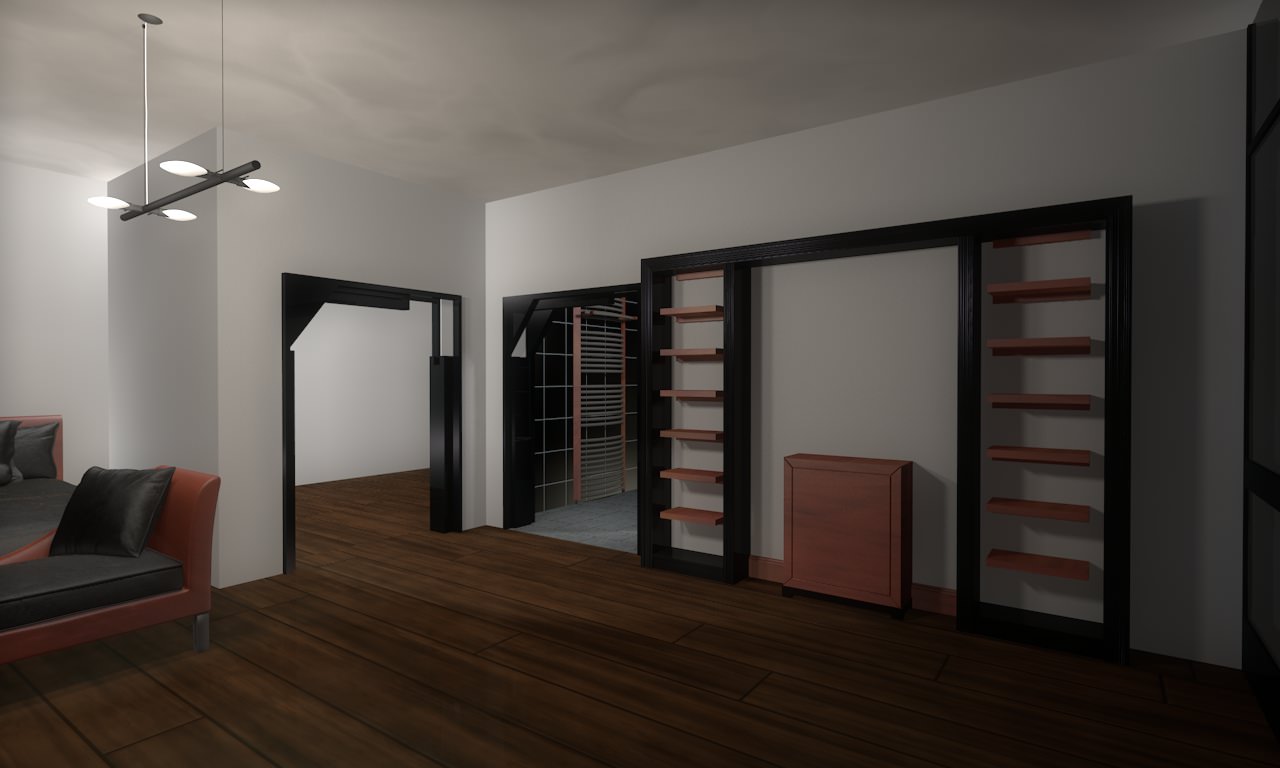 House modern at night 3D model_41