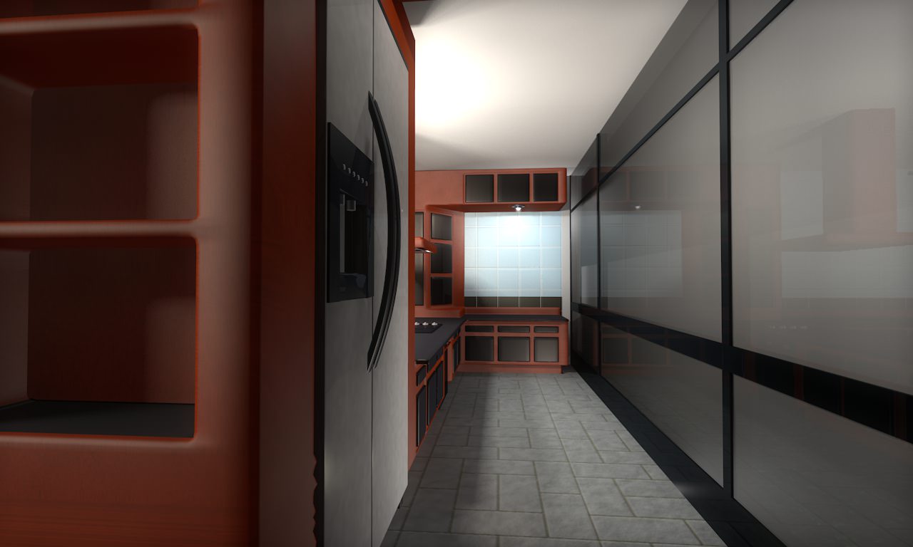 House modern at night 3D model_34