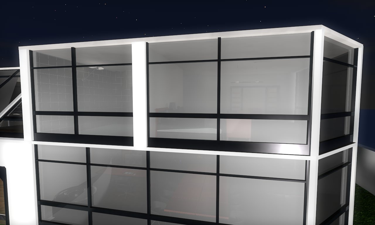 House modern at night 3D model_46