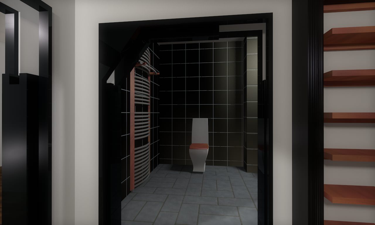 House modern at night 3D model_42