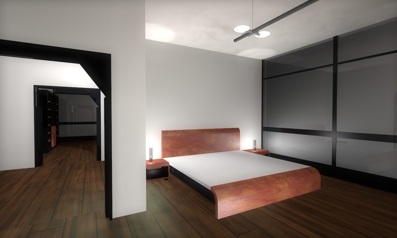 House modern at night 3D model_38