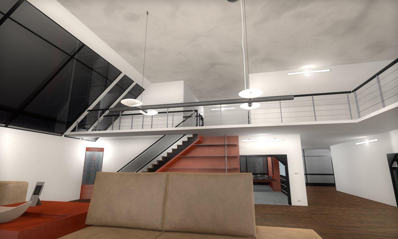 House modern at night 3D model_9