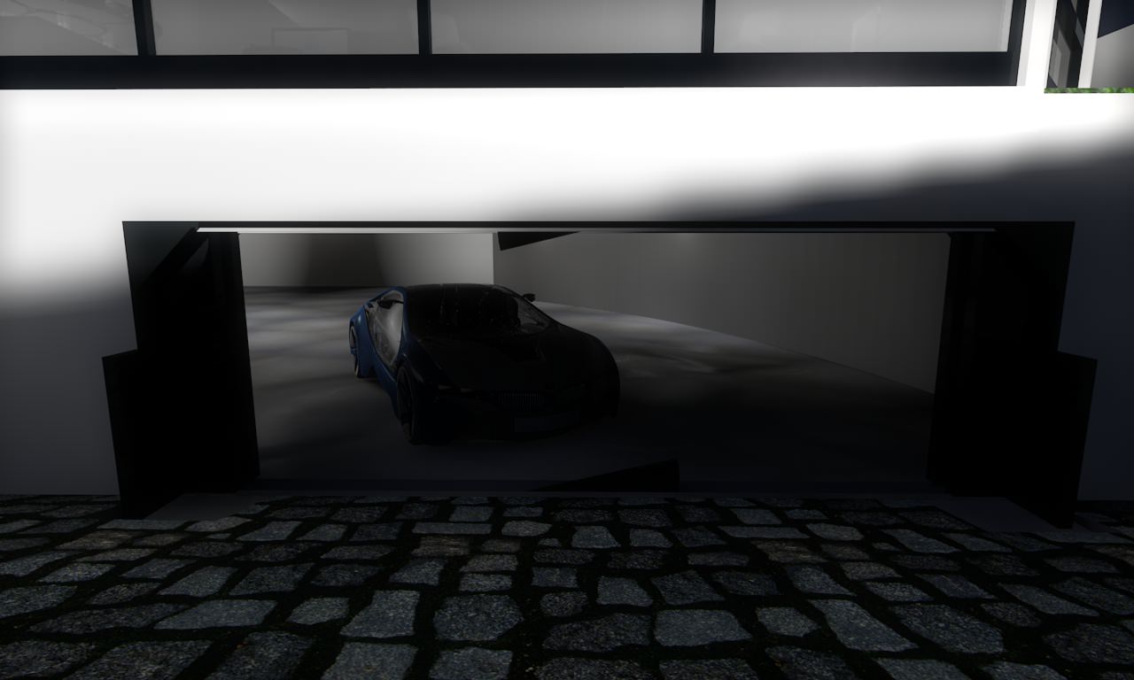 House modern at night 3D model_5