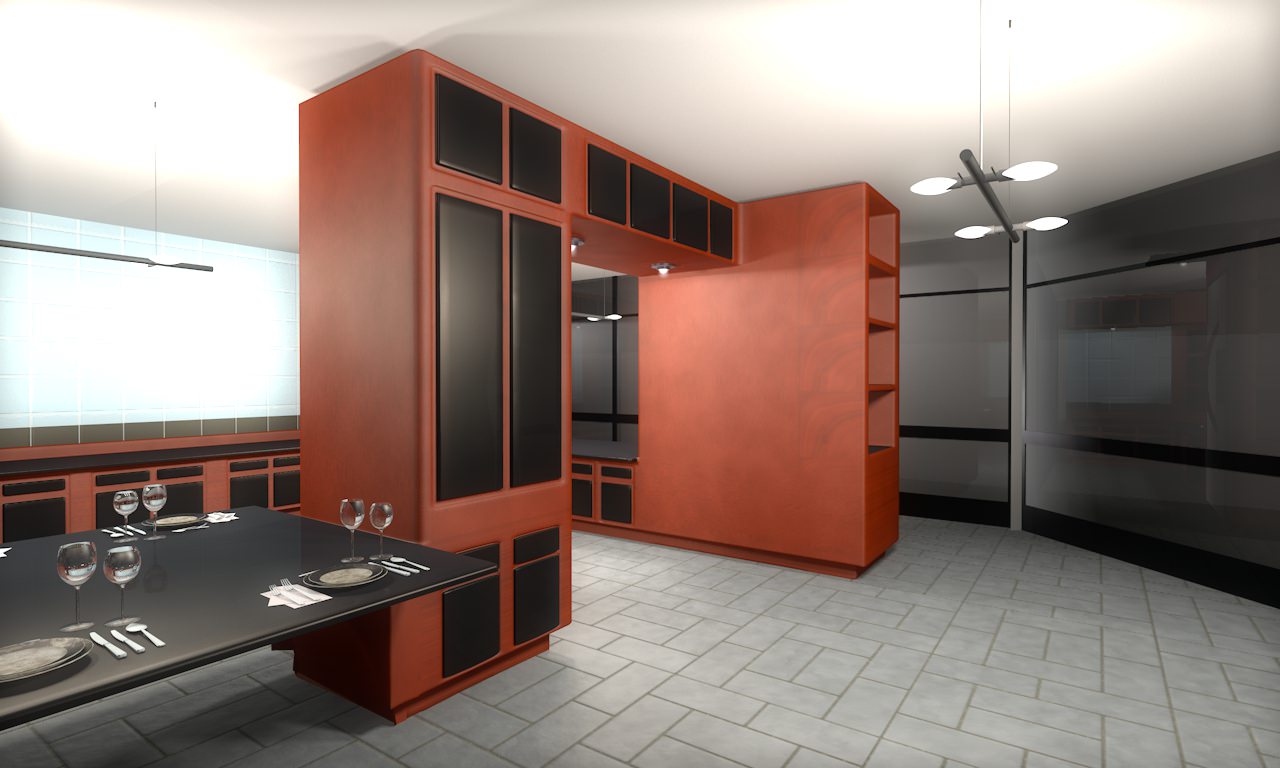 House modern at night 3D model_33