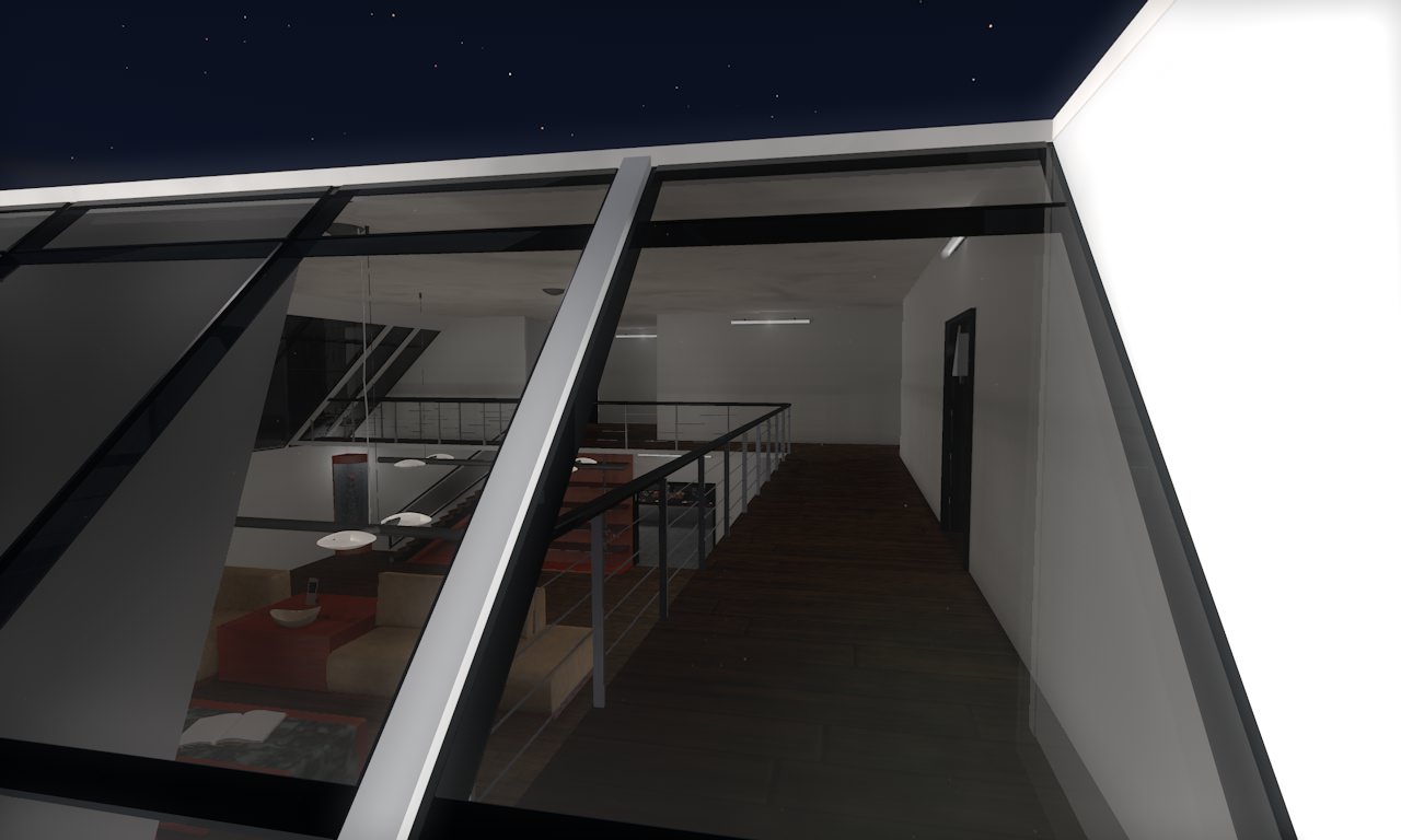 House modern at night 3D model_45