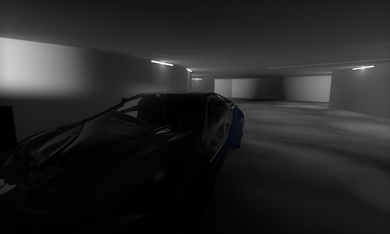 House modern at night 3D model_3