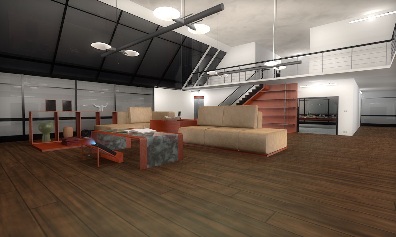 House modern at night 3D model_8