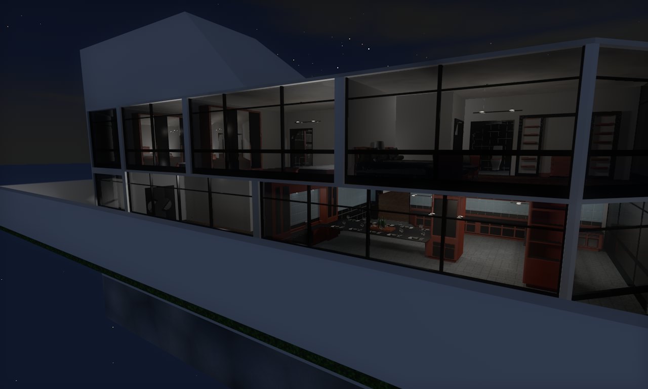 House modern at night 3D model_49